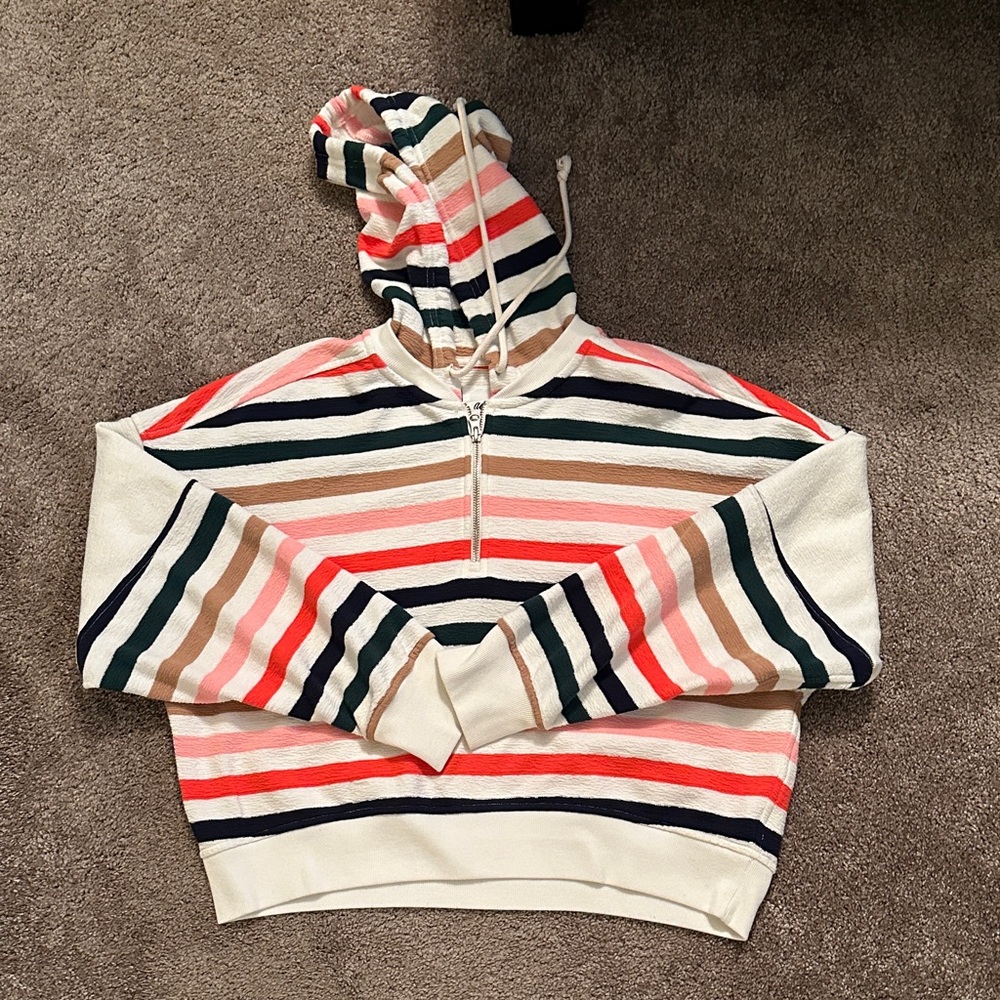 Aerie Multicolor Striped Cowl Neck Sweater